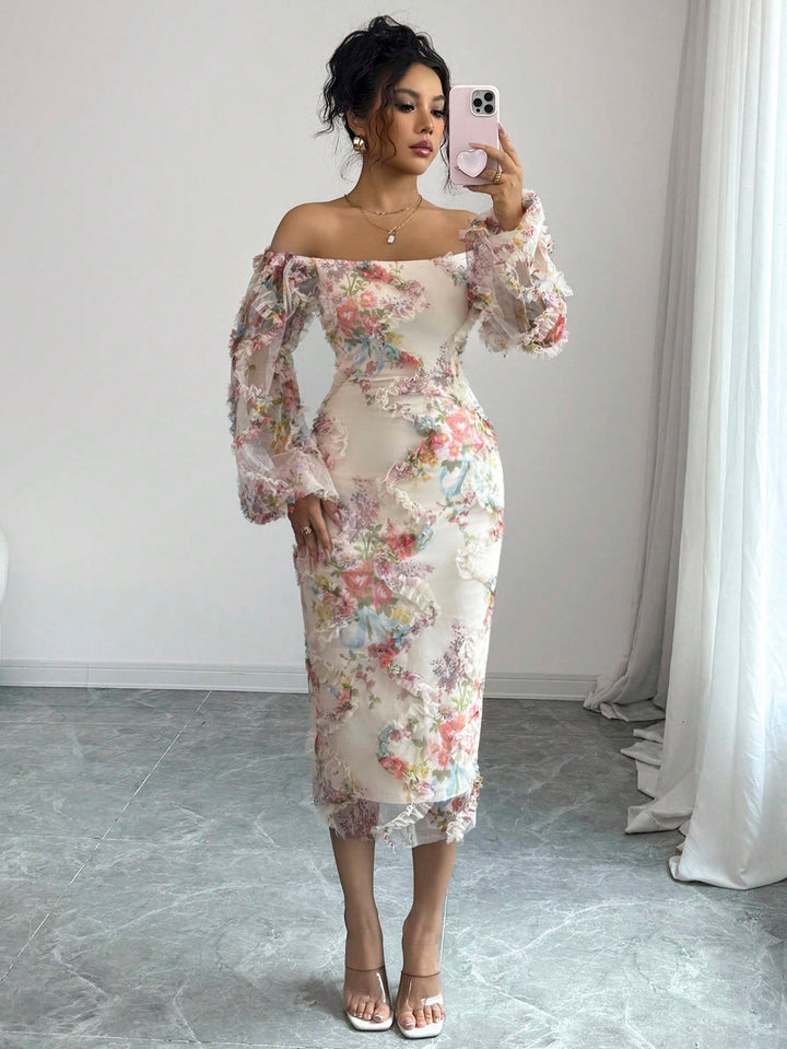 Rochie midi SHEIN, mix culori