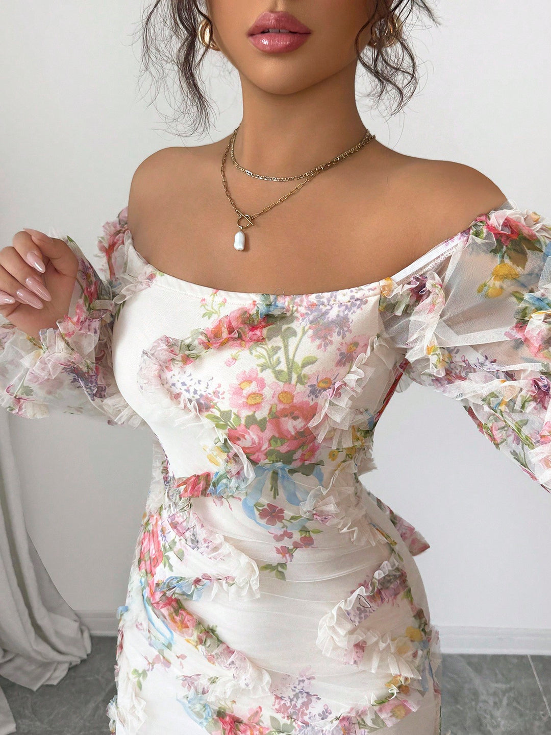 Rochie midi SHEIN, mix culori