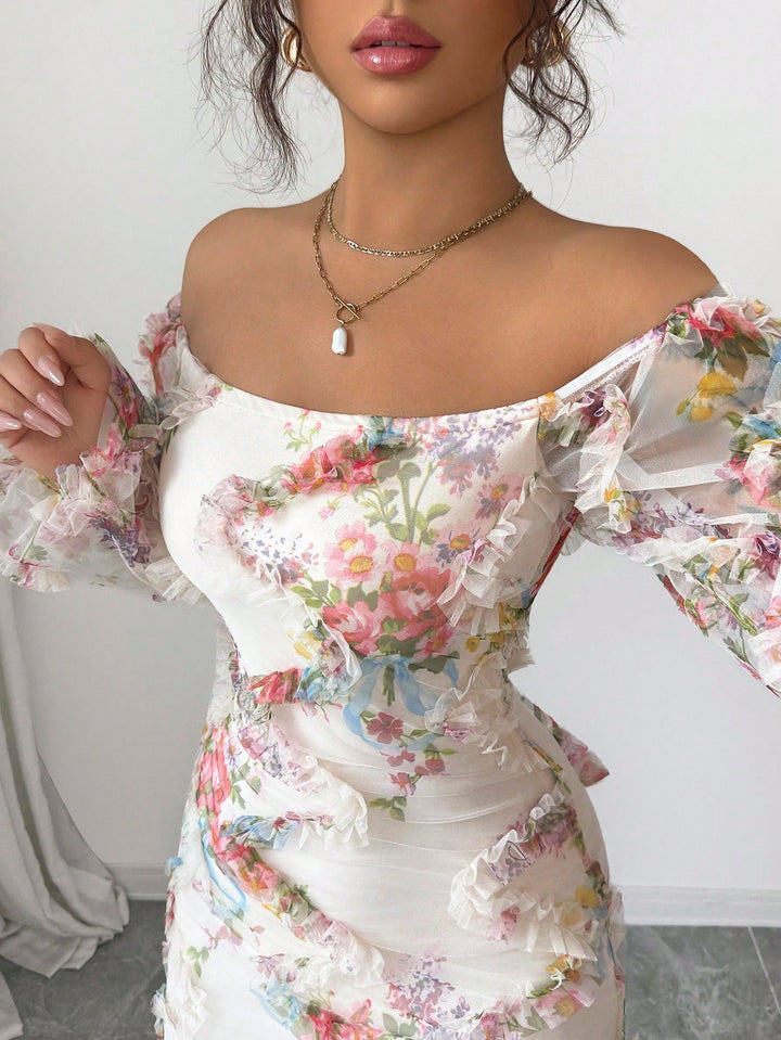 Rochie midi SHEIN, mix culori