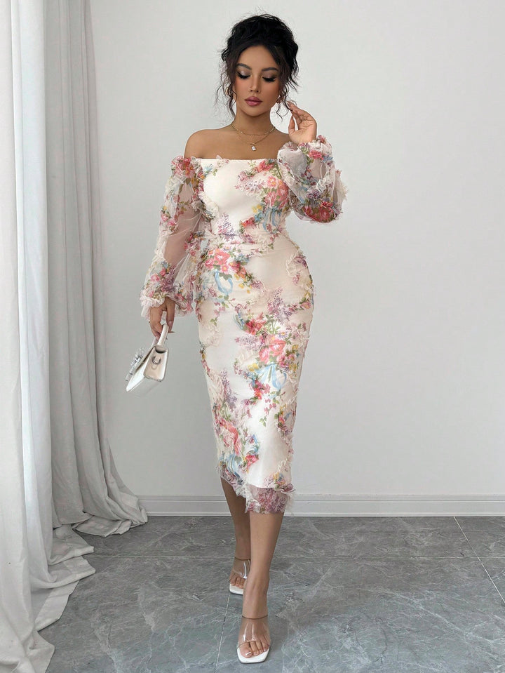 Rochie midi SHEIN, mix culori