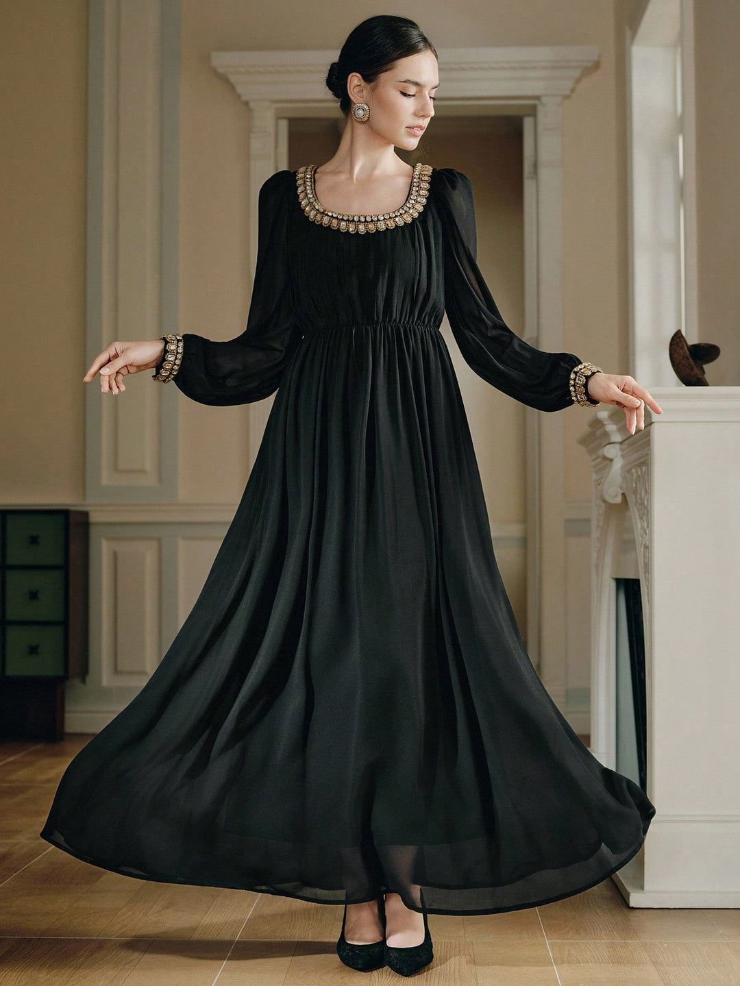 Rochie maxi SHEIN, negru