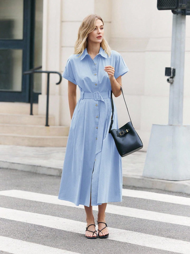 Rochie midi SHEIN, albastru