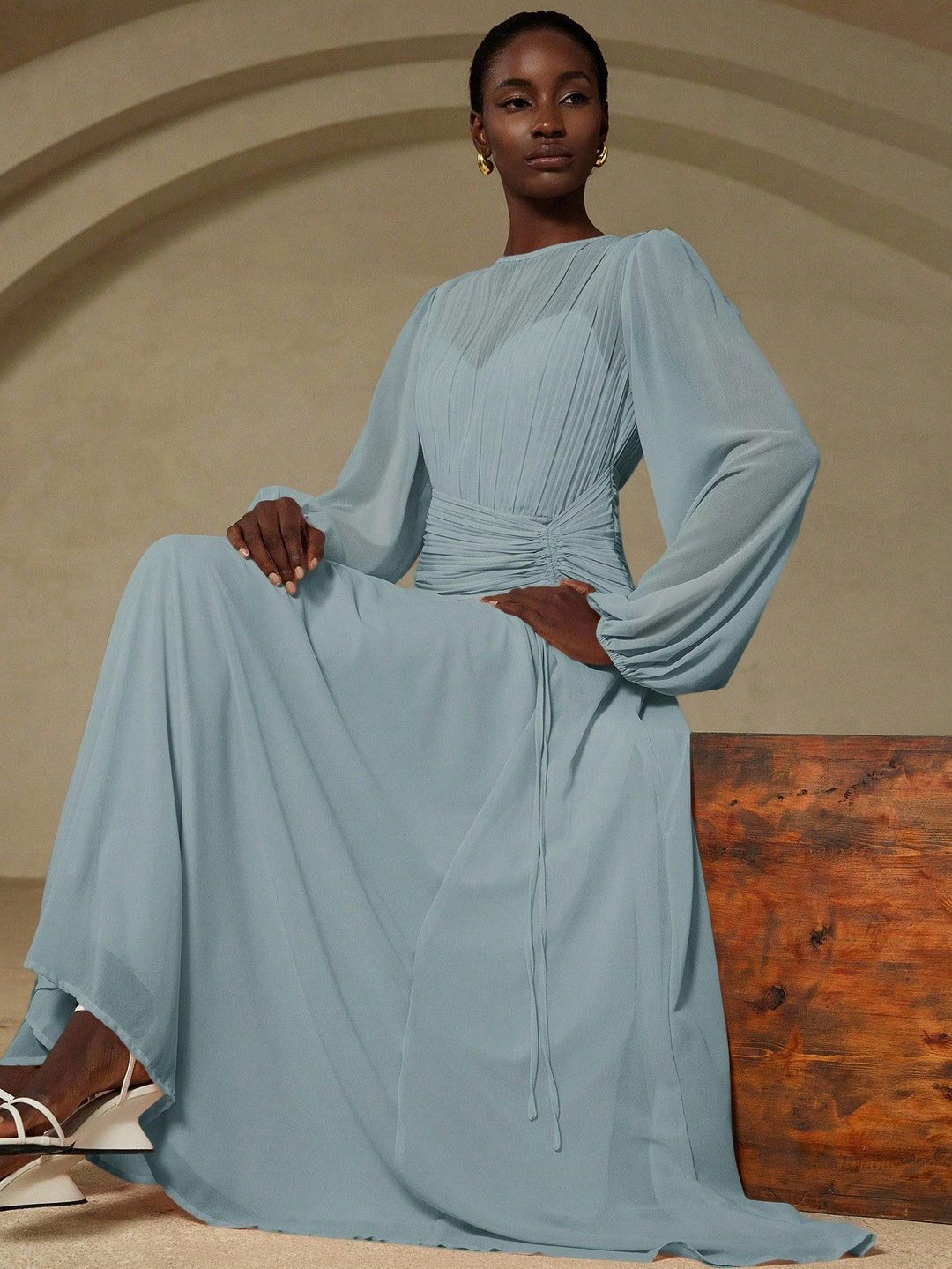 SHEIN maxi dress, blue