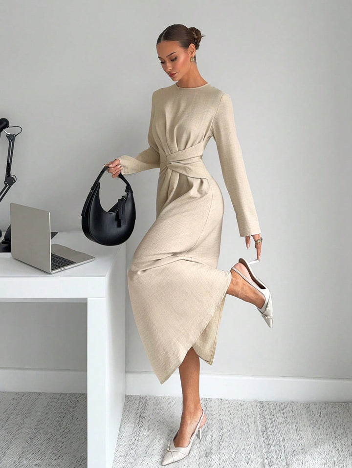 Rochie maxi SHEIN, bej
