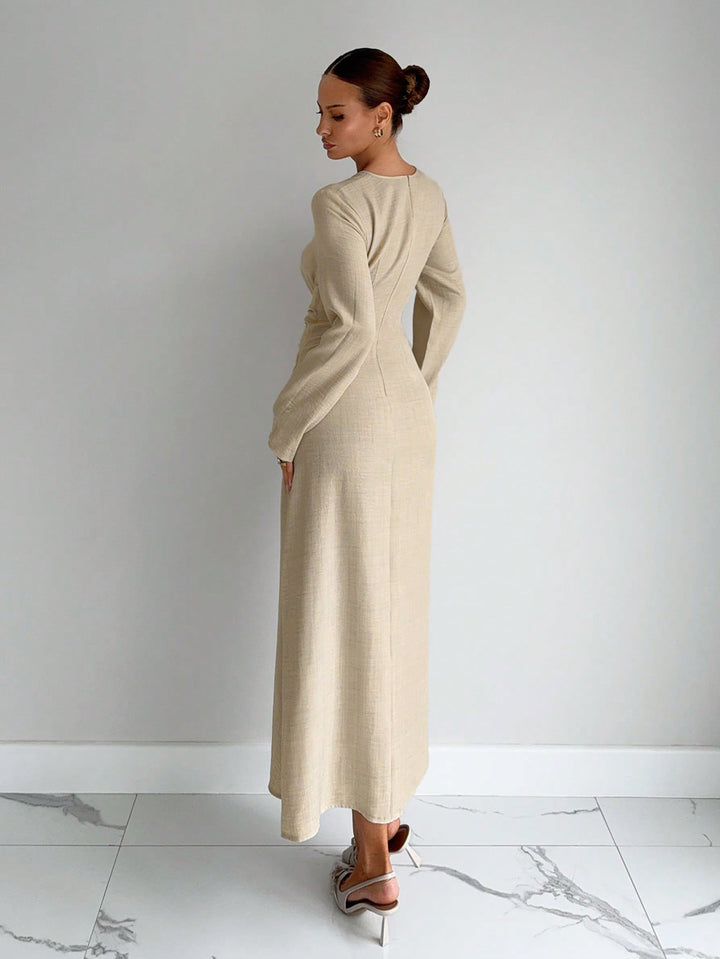 Rochie maxi SHEIN, bej
