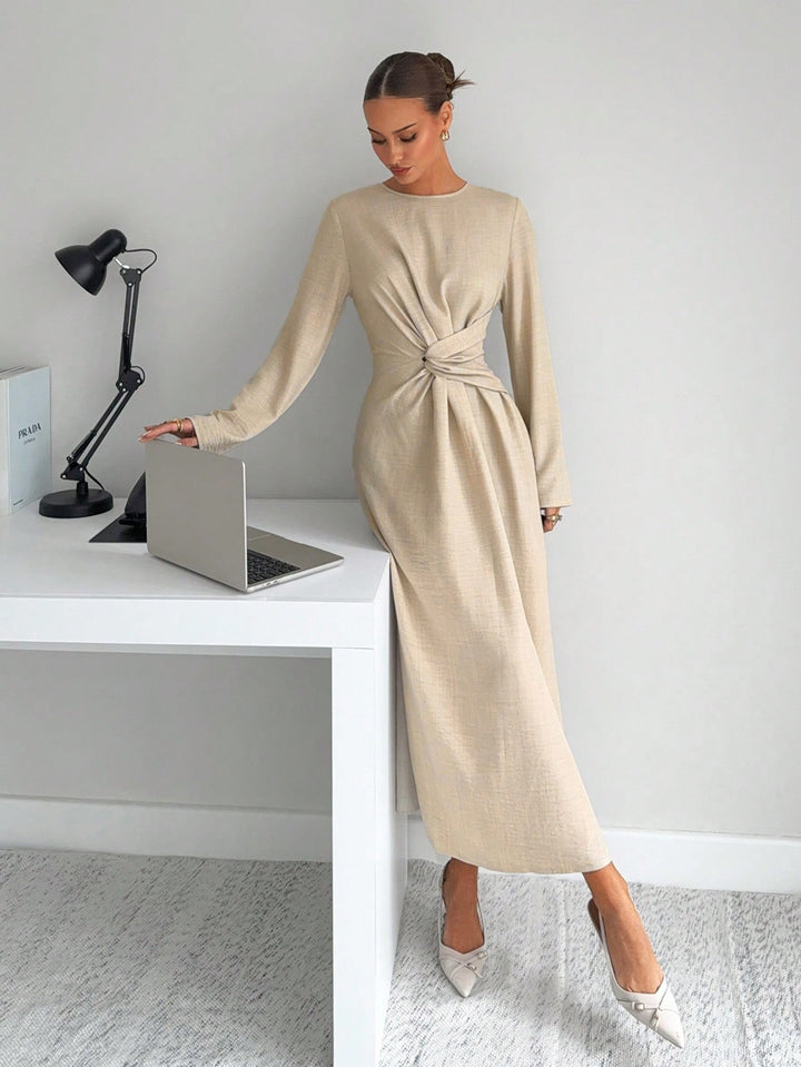 Rochie maxi SHEIN, bej