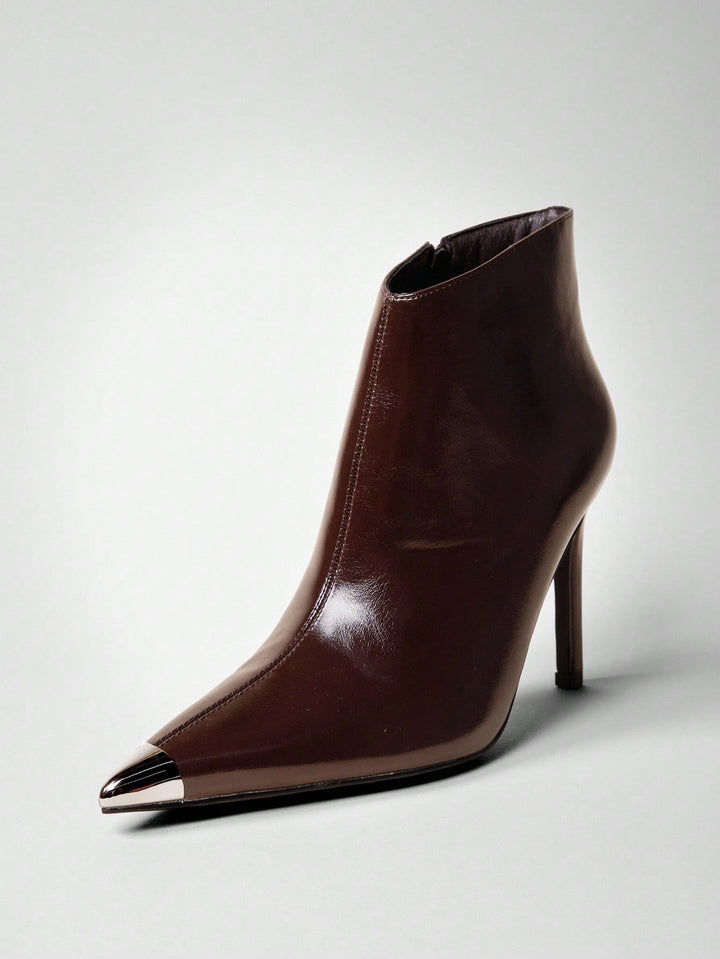 Botine SHEIN, maro