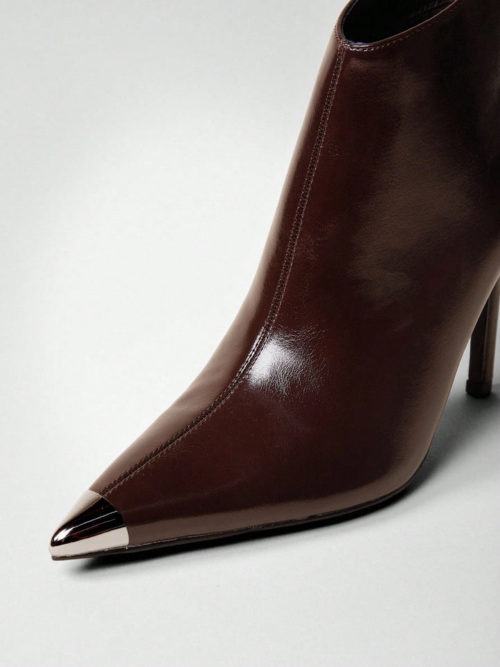 Botine SHEIN, maro