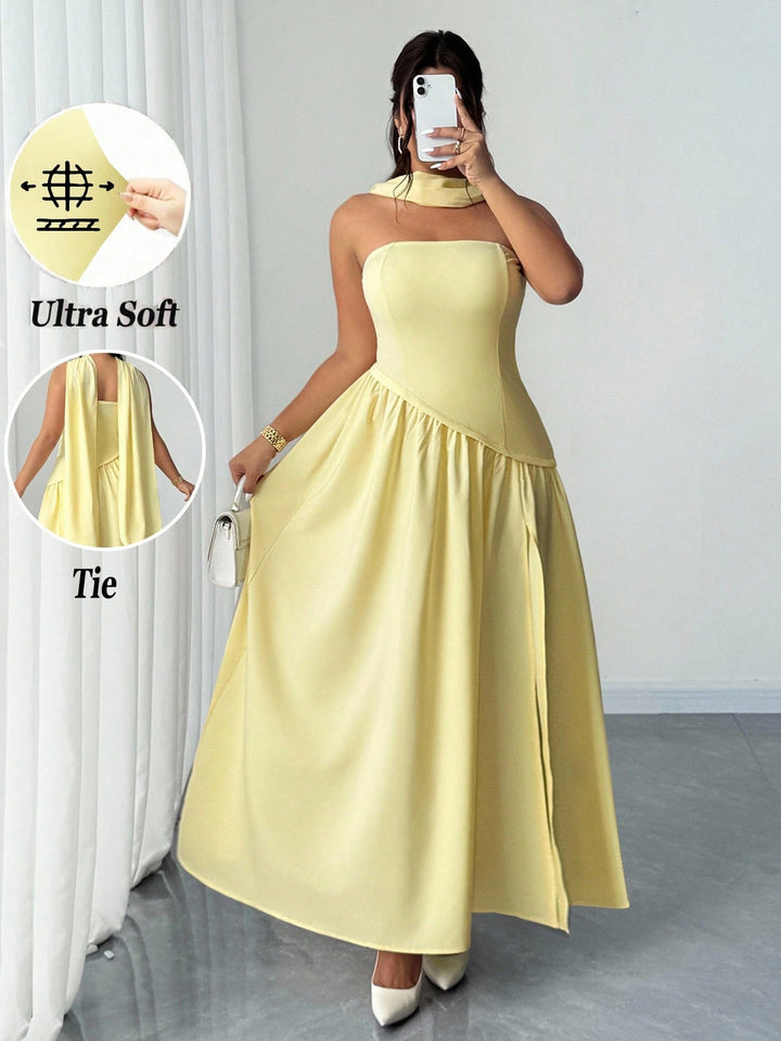 Rochie maxi SHEIN, galben