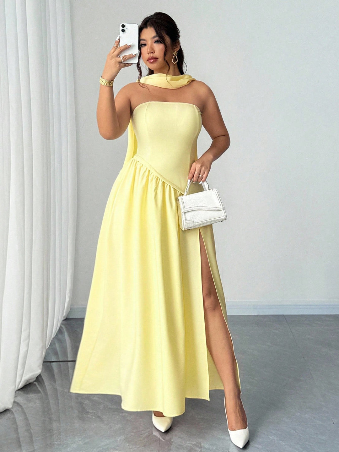 Rochie maxi SHEIN, galben