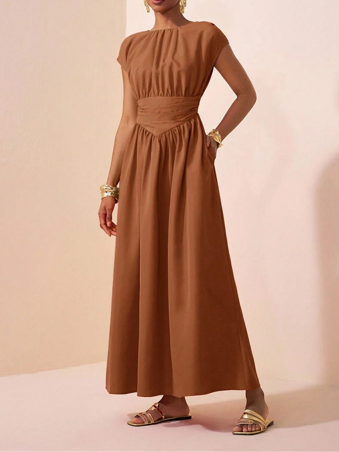 Rochie maxi Shein, maro
