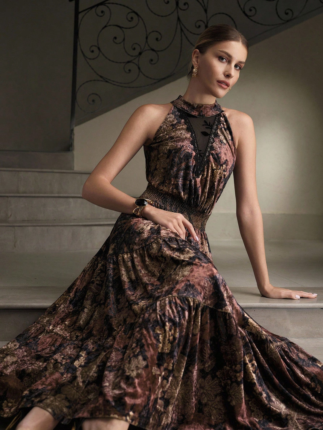 Rochie midi SHEIN, mix culori