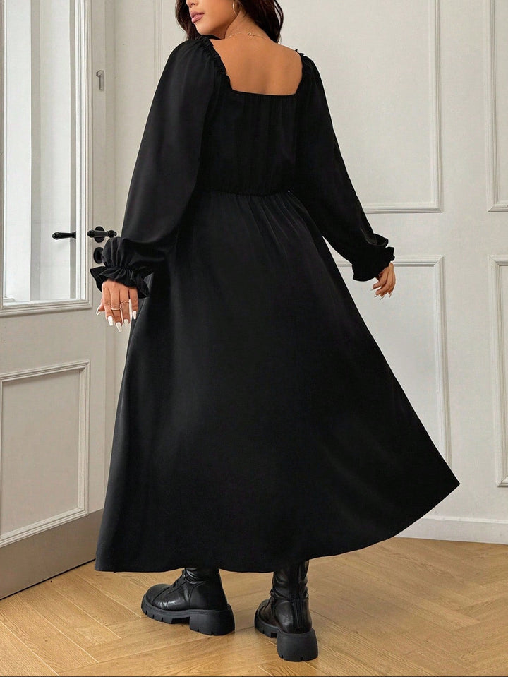 Rochie maxi Shein Curve, negru