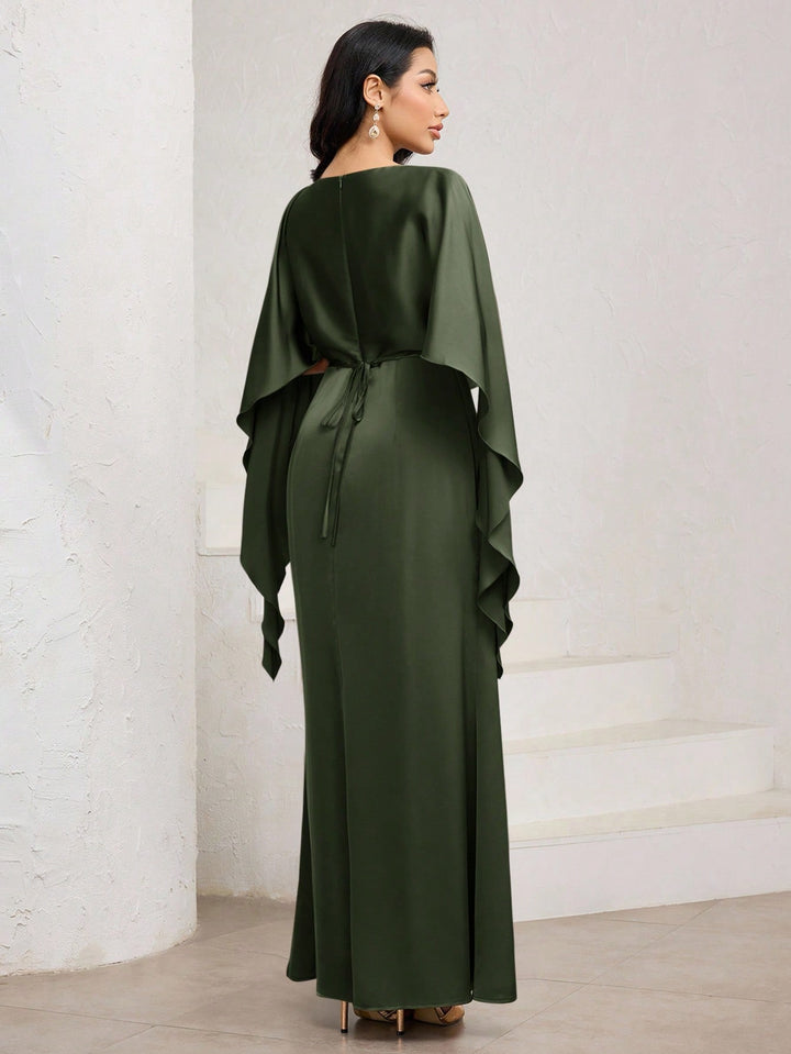 Rochie maxi SHEIN, kaki