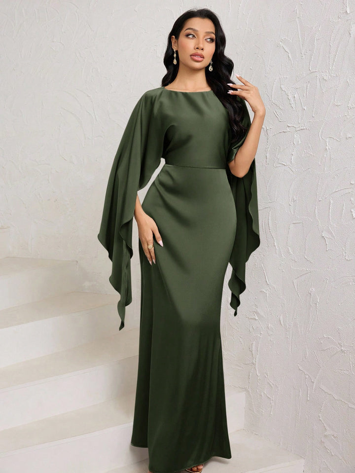Rochie maxi SHEIN, kaki