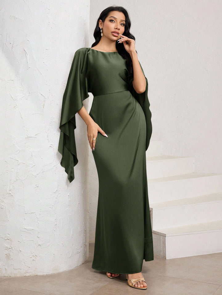 Rochie maxi SHEIN, kaki