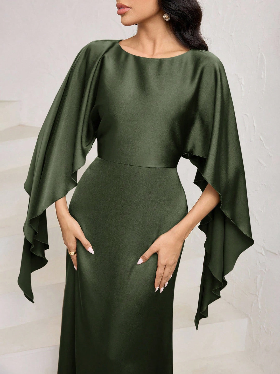 Rochie maxi SHEIN, kaki