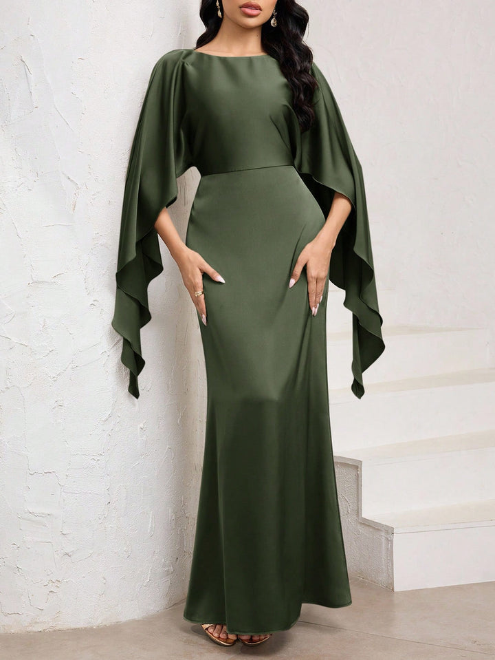 Rochie maxi SHEIN, kaki