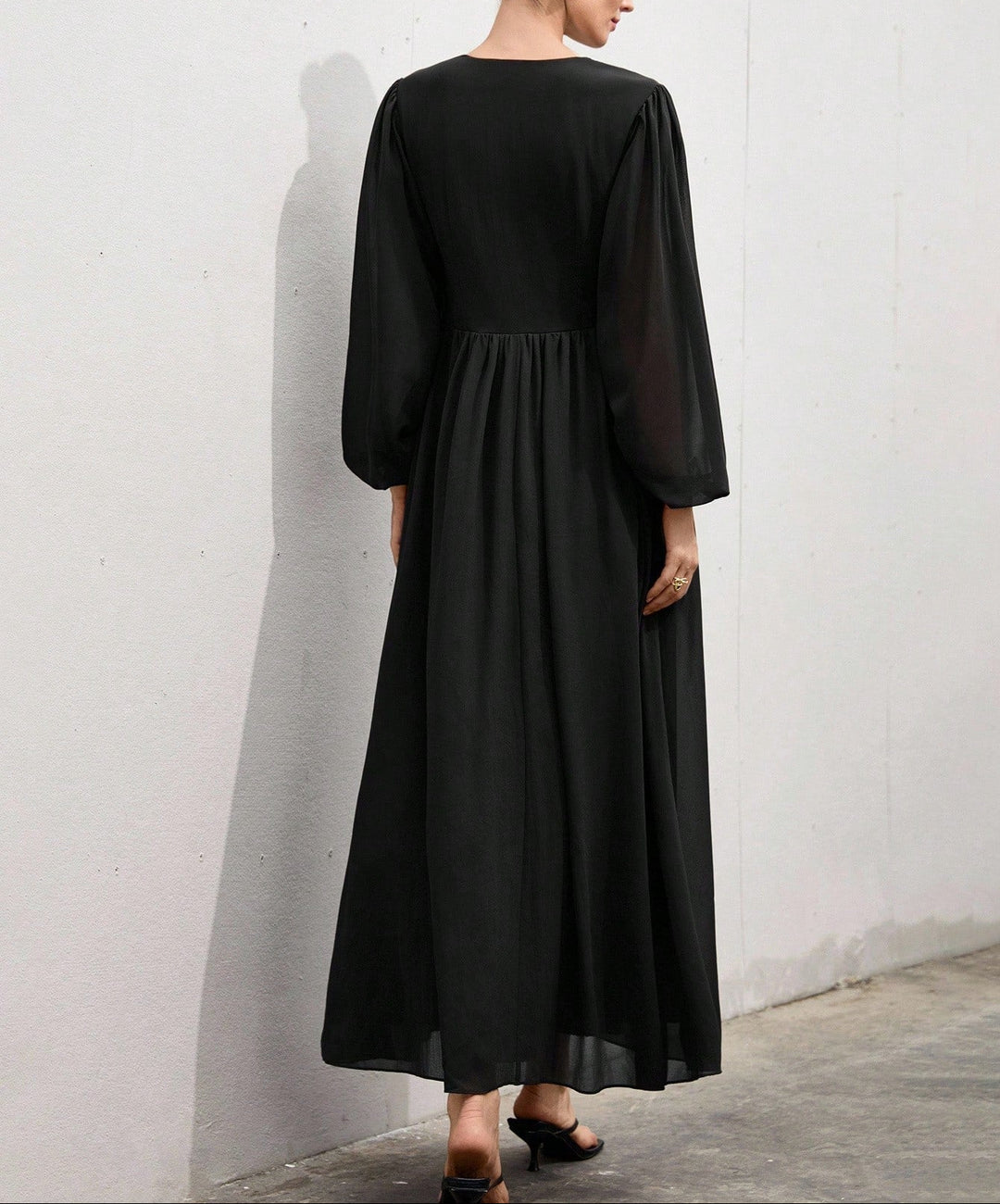Rochie maxi Aveloria by Shein, negru