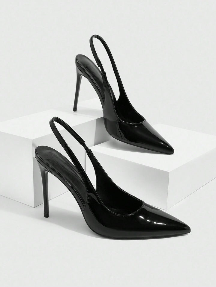 Pantofi cu toc SHEIN, negru