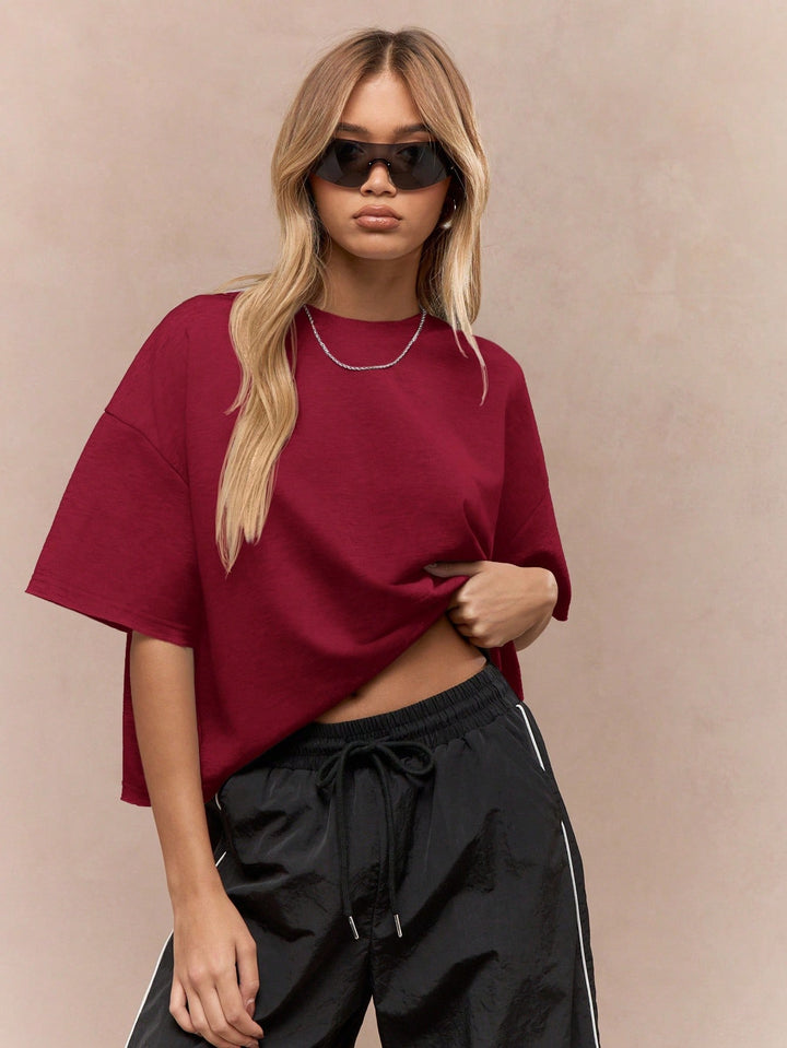 Tricou SHEIN, vișiniu