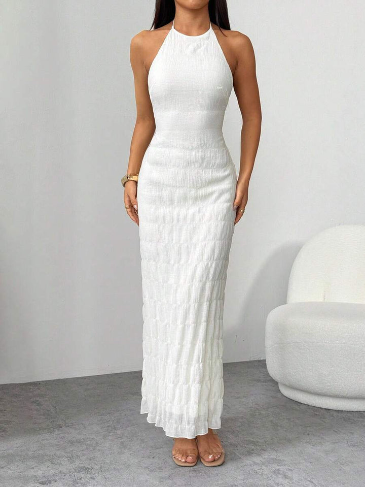 Rochie maxi SHEIN, crem