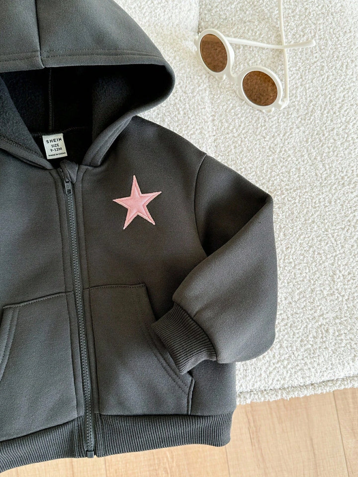 Hanorac cu fermoar SHEIN, gri