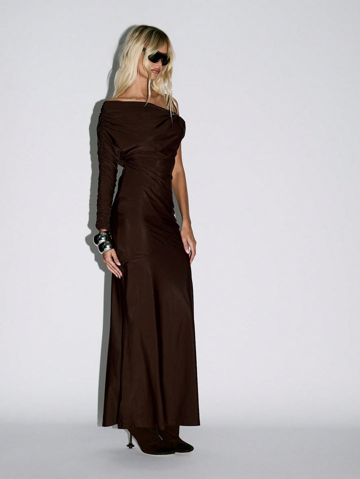 Rochie maxi SHEIN, maro