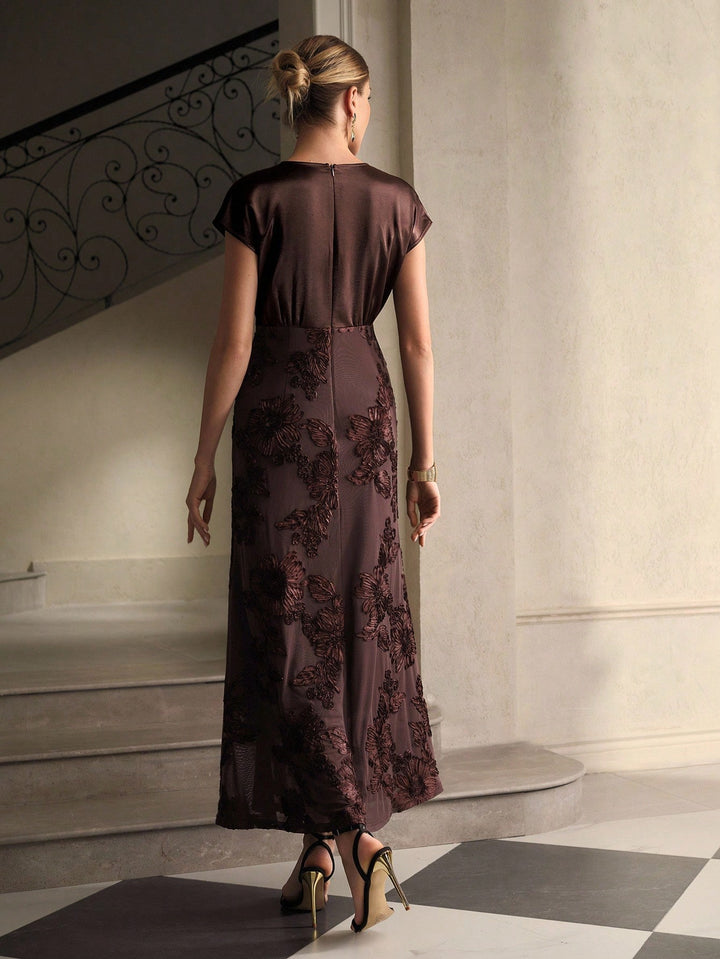 Rochie midi SHEIN, maro
