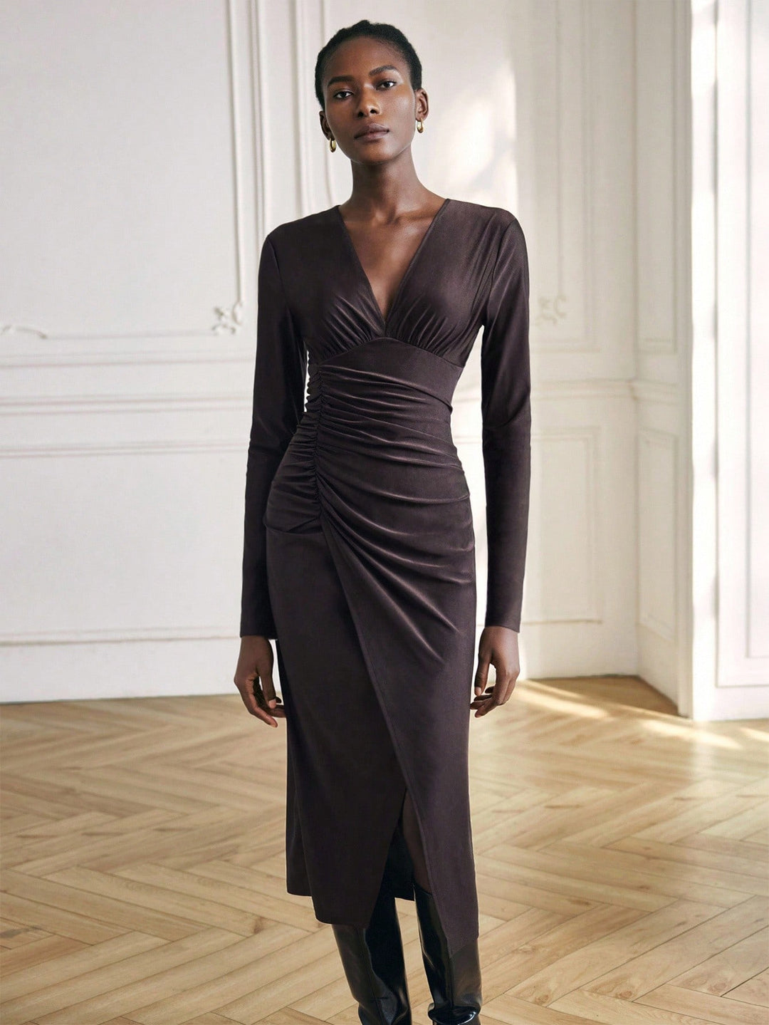 SHEIN maxi ruha, barna