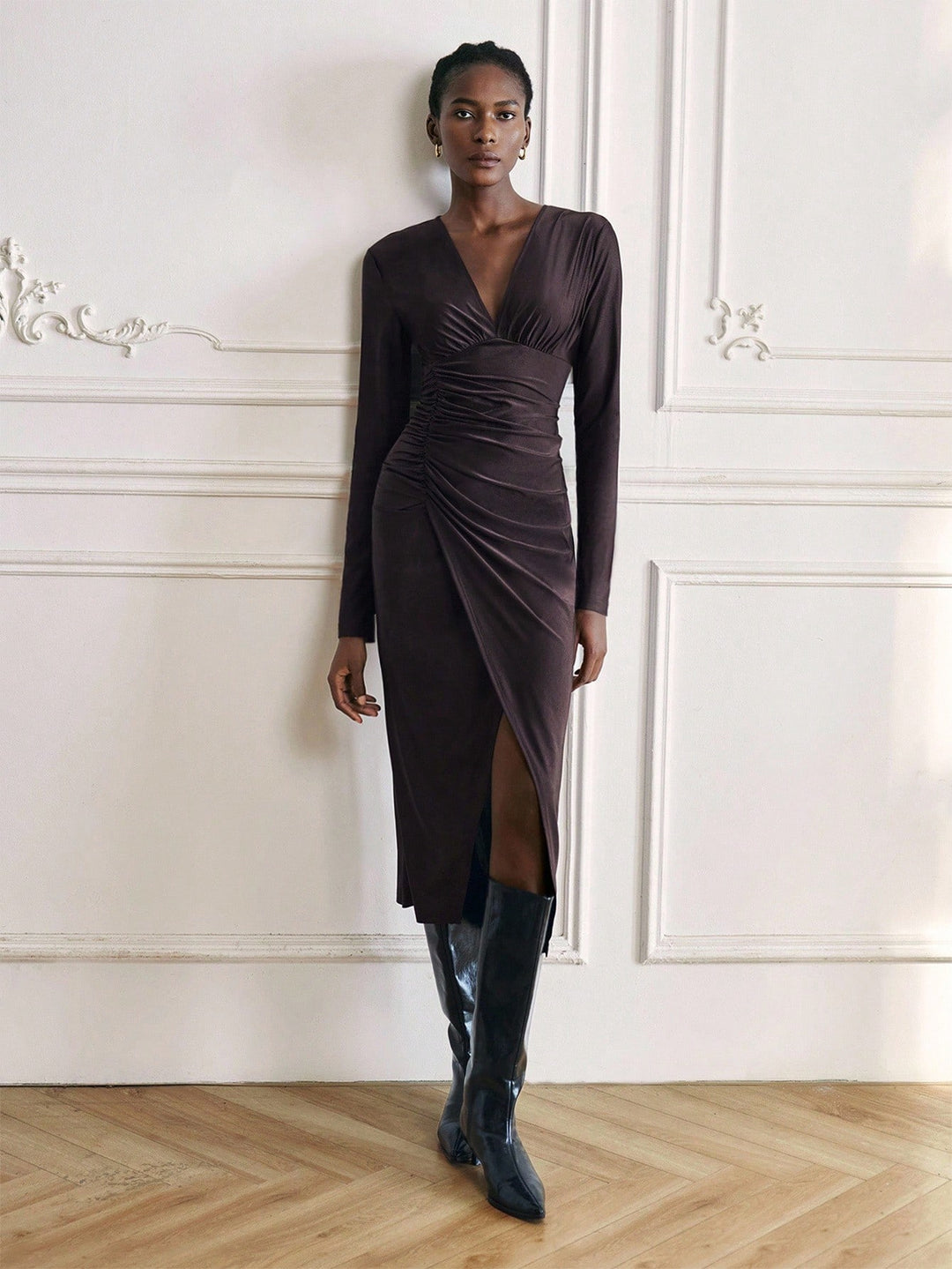 SHEIN maxi ruha, barna