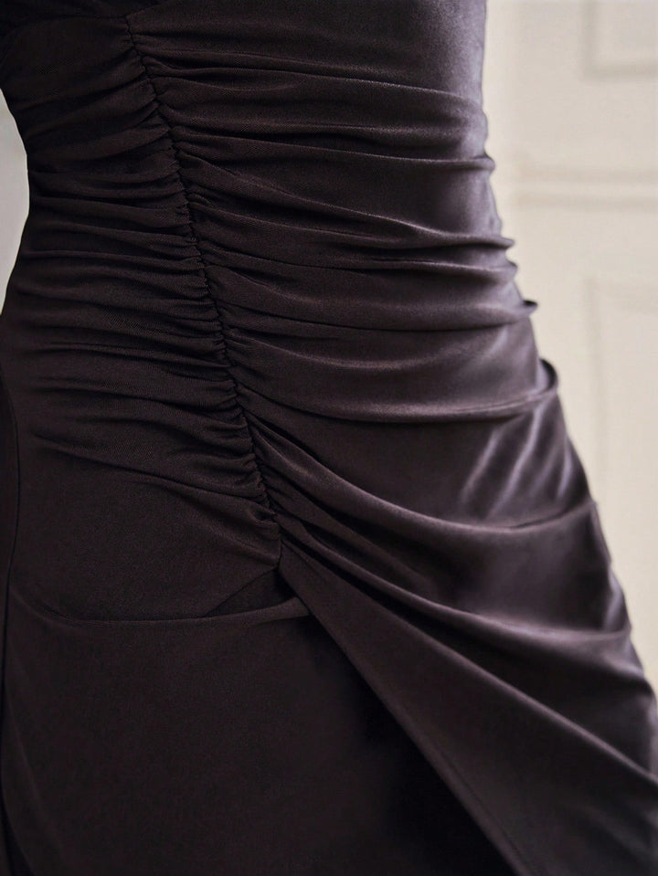 SHEIN maxi ruha, barna