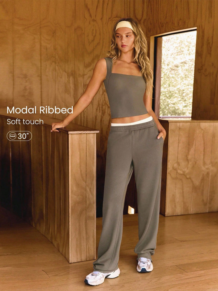 Pantaloni SHEIN, maro