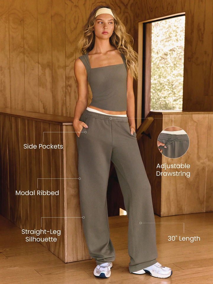 Pantaloni SHEIN, maro