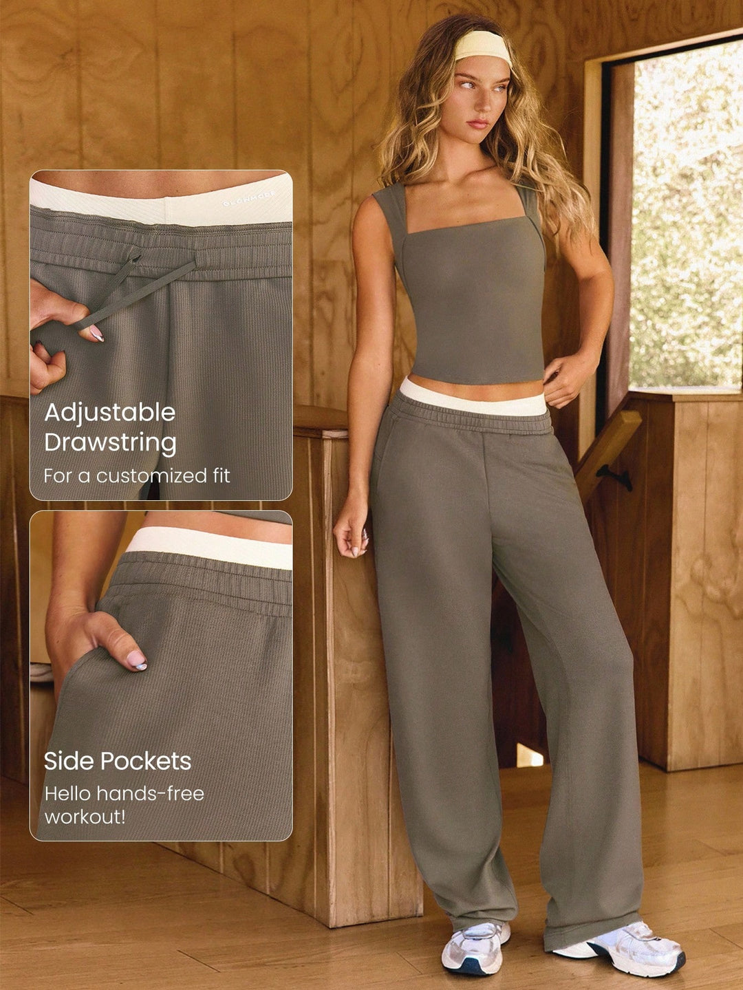 Pantaloni SHEIN, maro