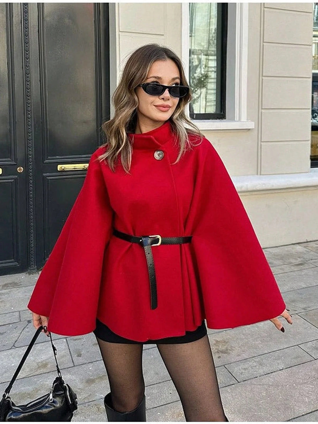 Poncho SHEIN, roșu