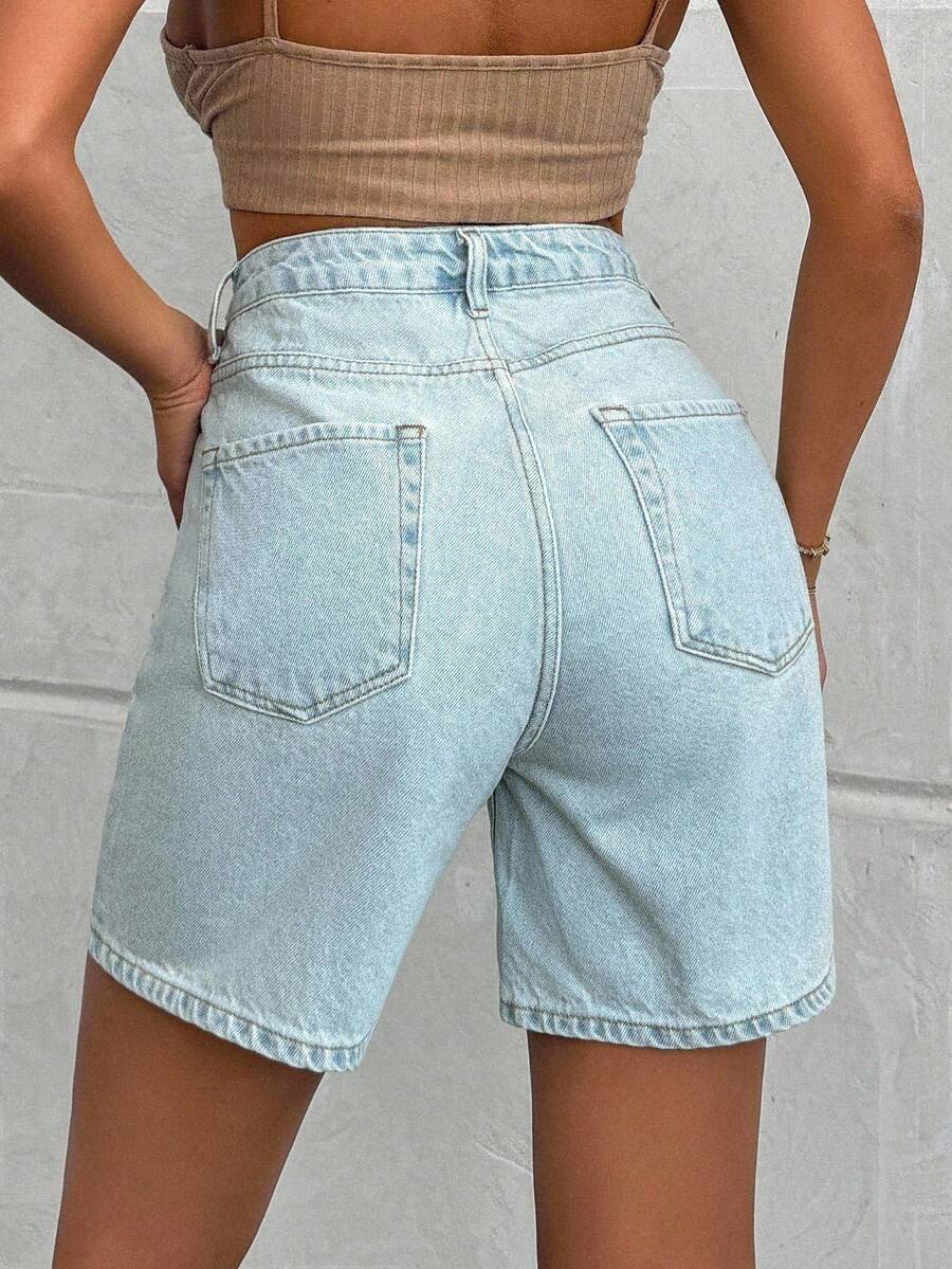 Pantaloni scurți SHEIN, albastru