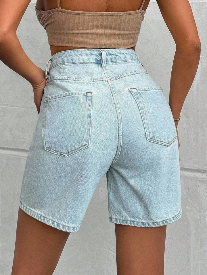 Pantaloni scurți SHEIN, albastru