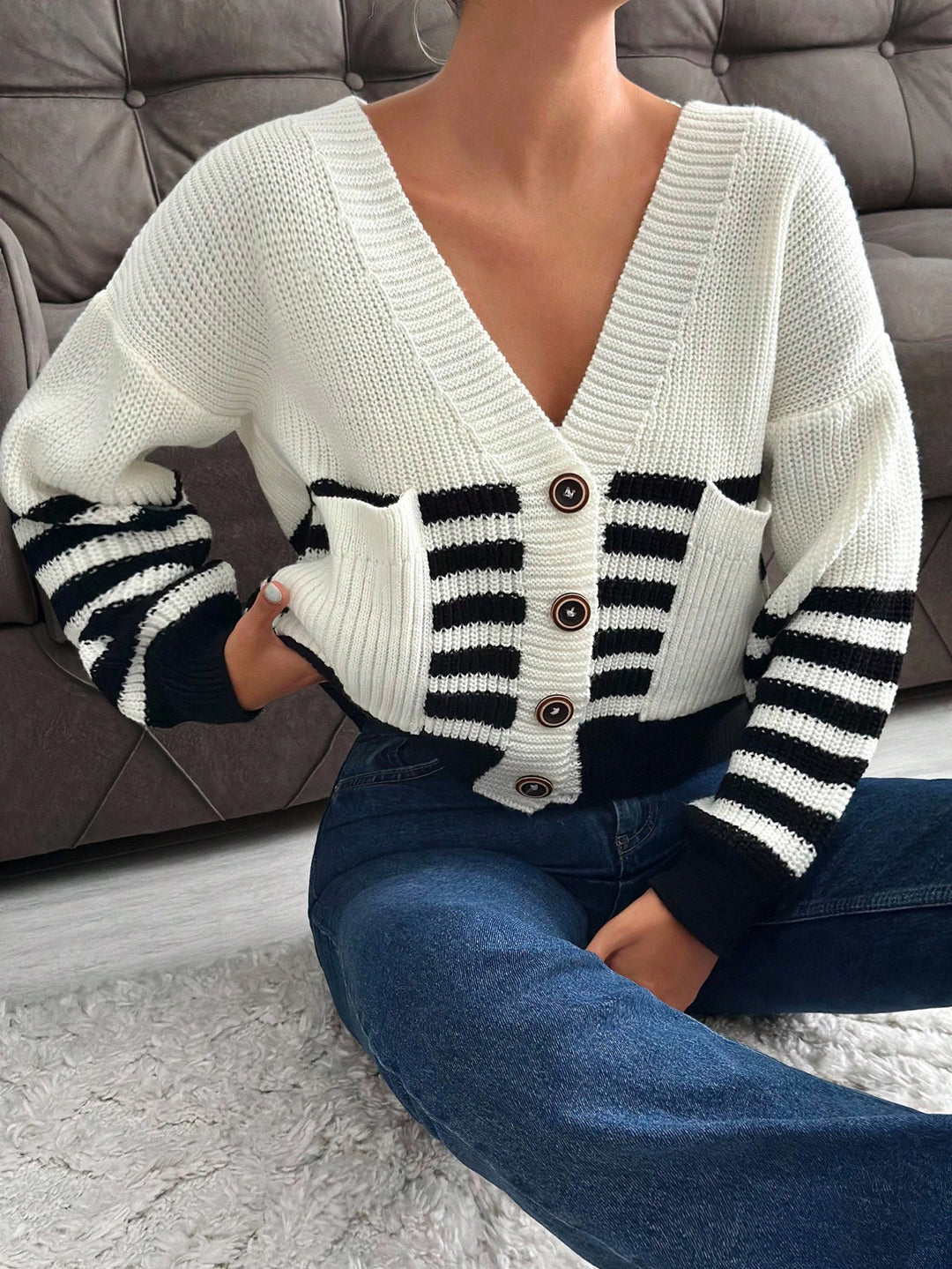 Cardigan SHEIN, negru