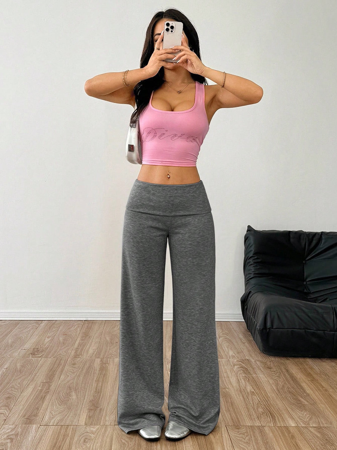 Pantaloni SHEIN, gri