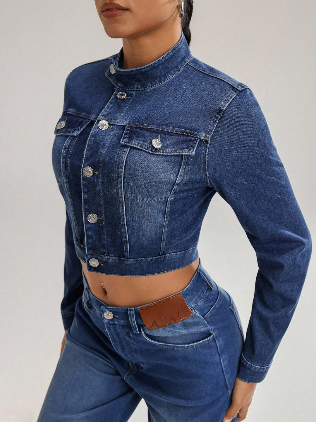 Jachetă denim SHEIN, albastru