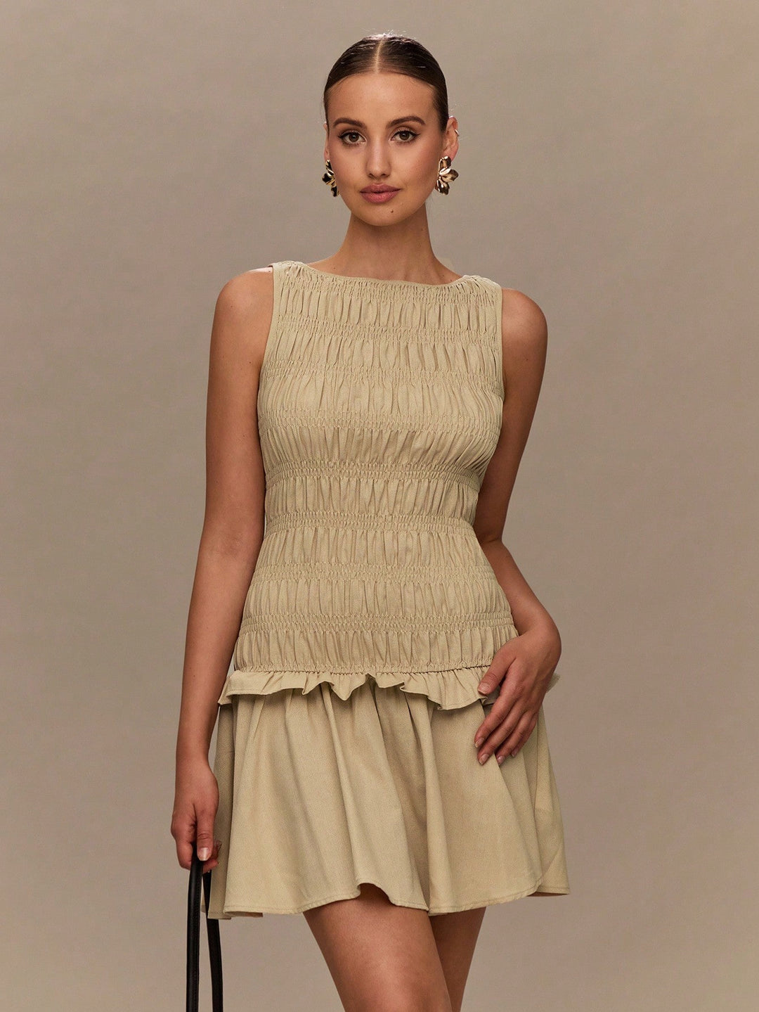 Rochie mini SHEIN, bej