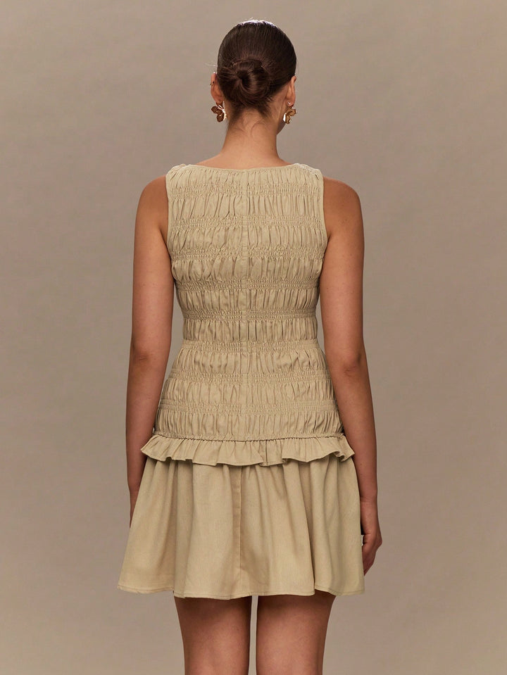 Rochie mini SHEIN, bej