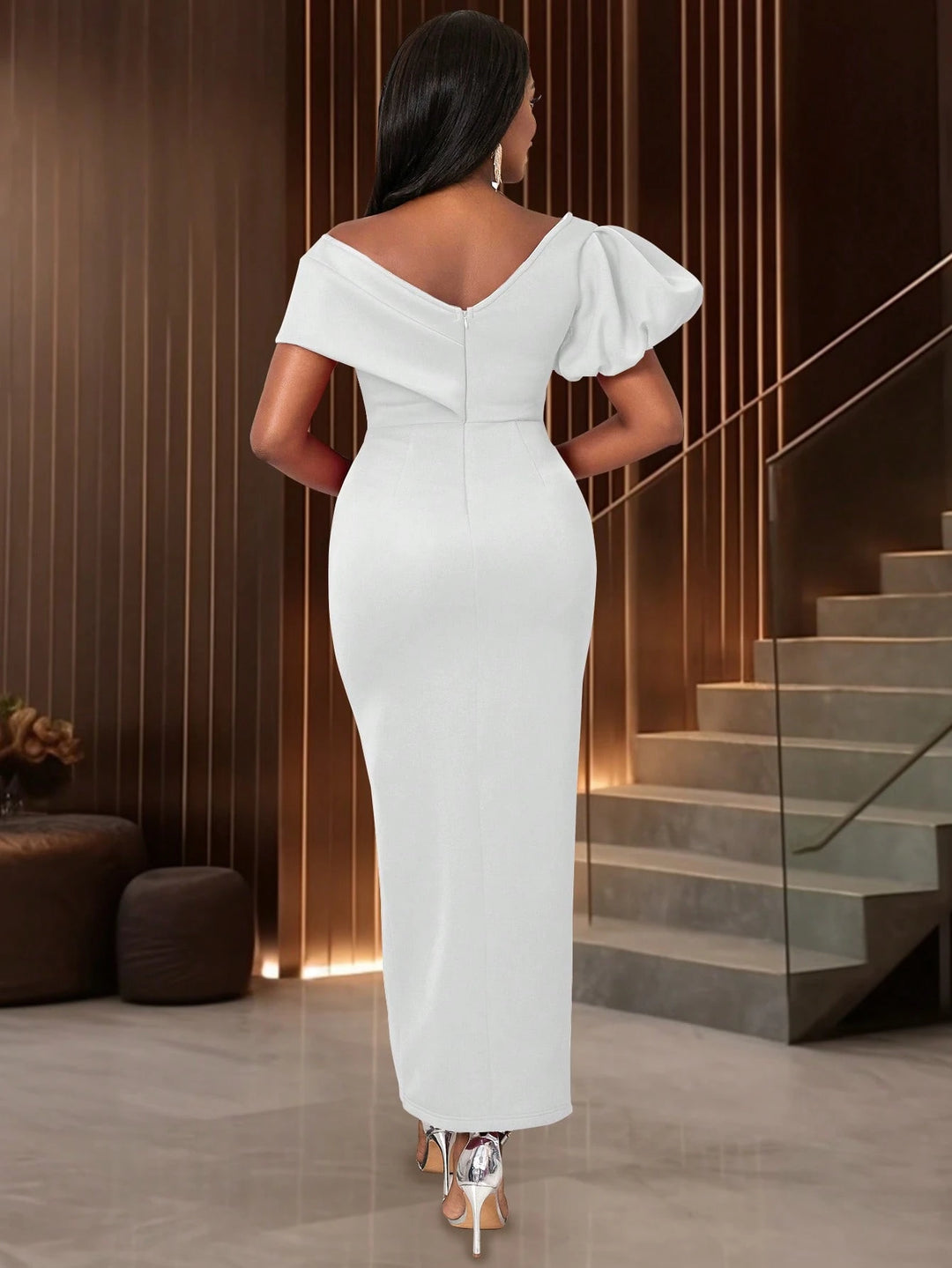 Rochie de ocazie SHEIN, alb