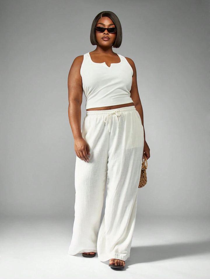 Pantaloni SHEIN, crem