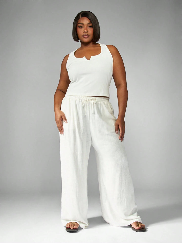 Pantaloni SHEIN, crem