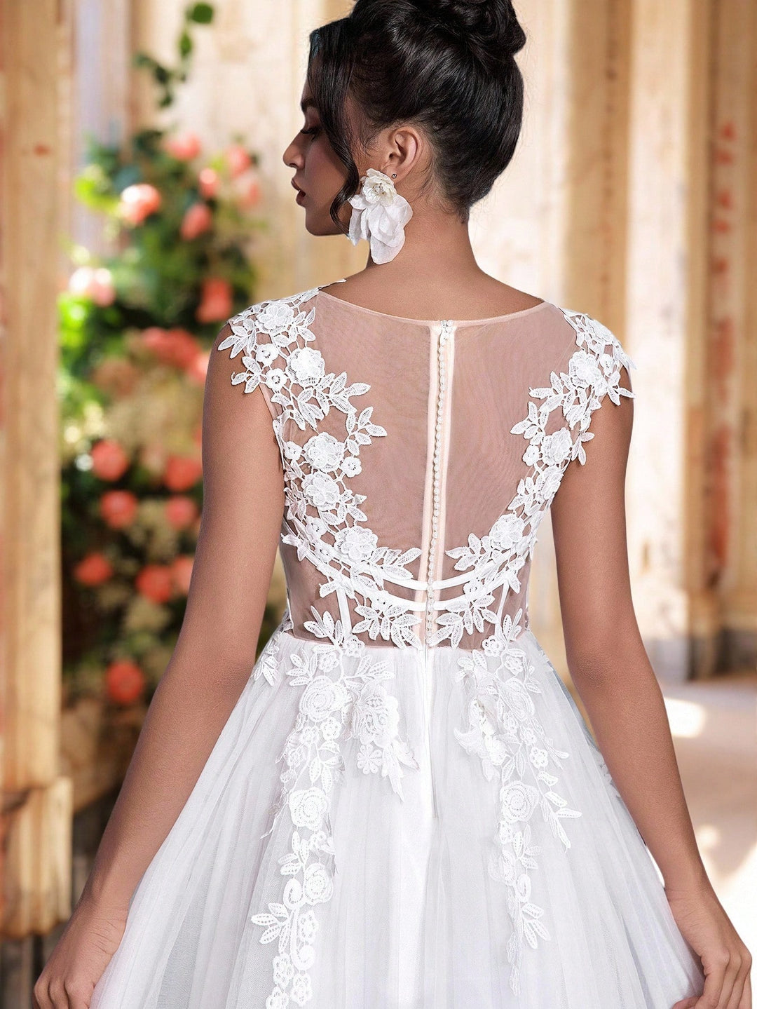 Rochie de ocazie și bridal SHEIN, alb