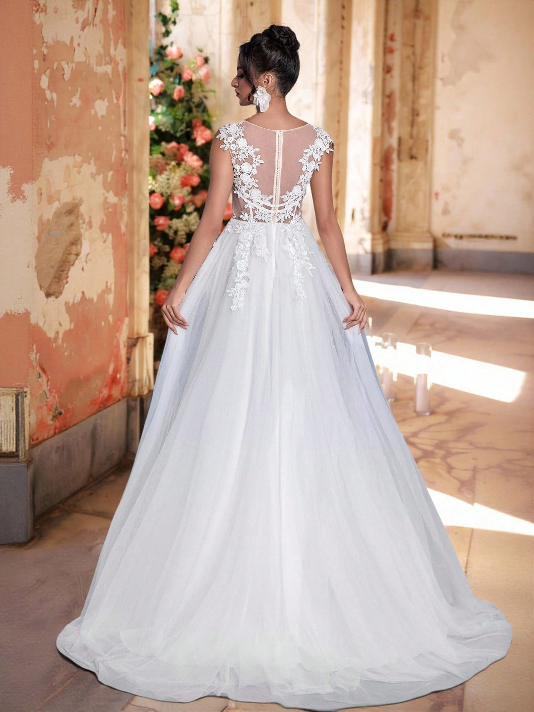 Rochie de ocazie și bridal SHEIN, alb