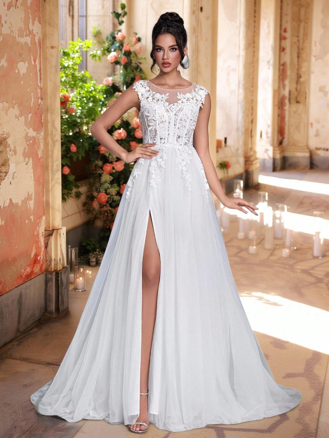 Rochie de ocazie și bridal SHEIN, alb
