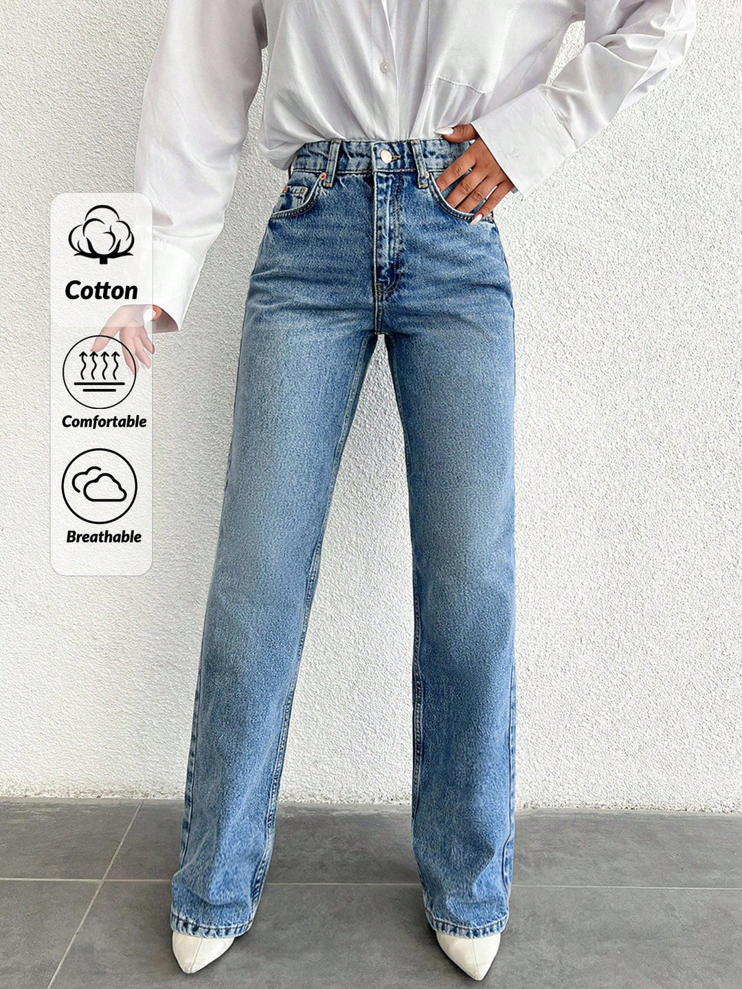 Jeans SHEIN, albastru